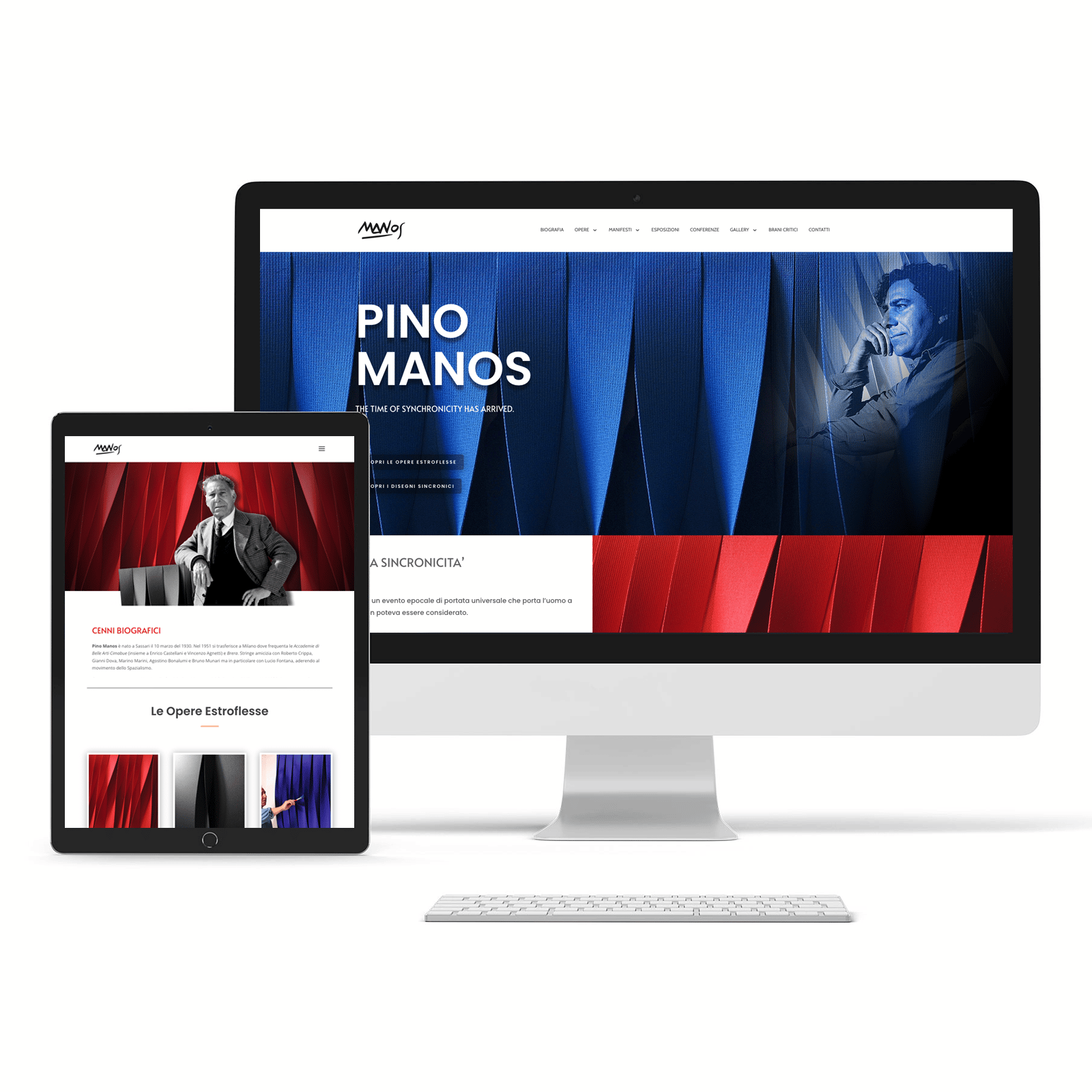 Web Design nuovo sito per l'artista Pino Manos